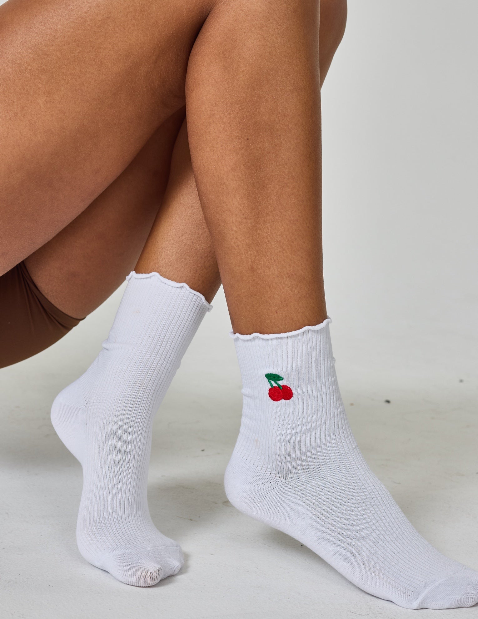 Everyday Ruffle Cherry Sock