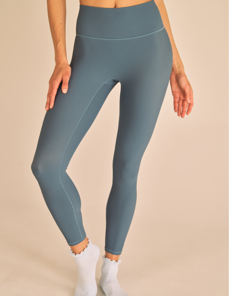 Ribbed Sculpt Leggings - Jade