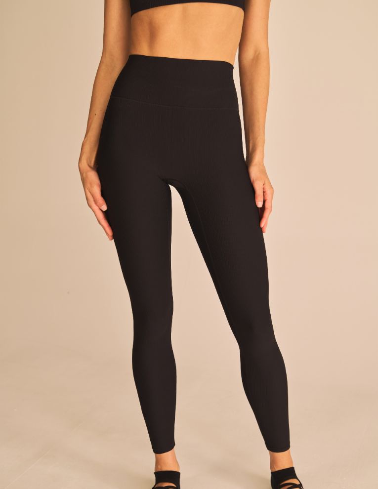 Ribbed Sculpt Leggings - Black